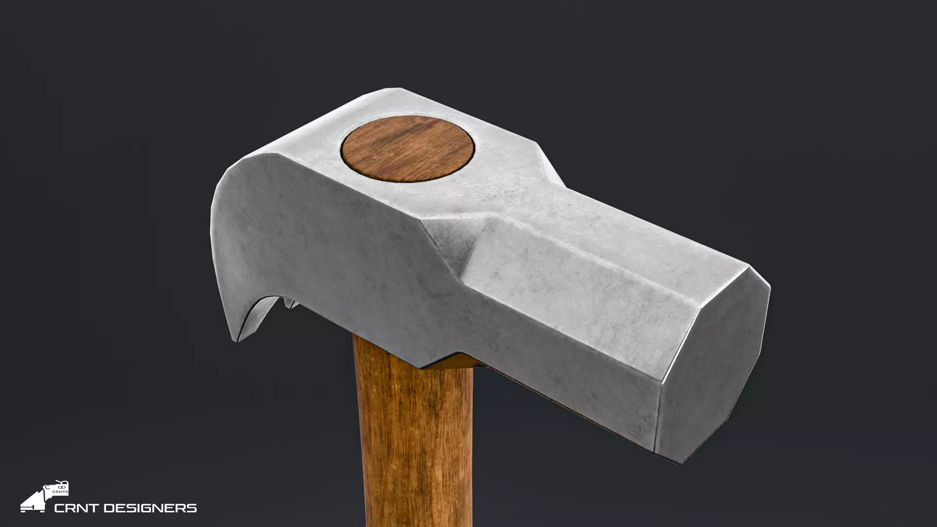 Medieval Blacksmith Hammer Set Low-poly 3D model_19