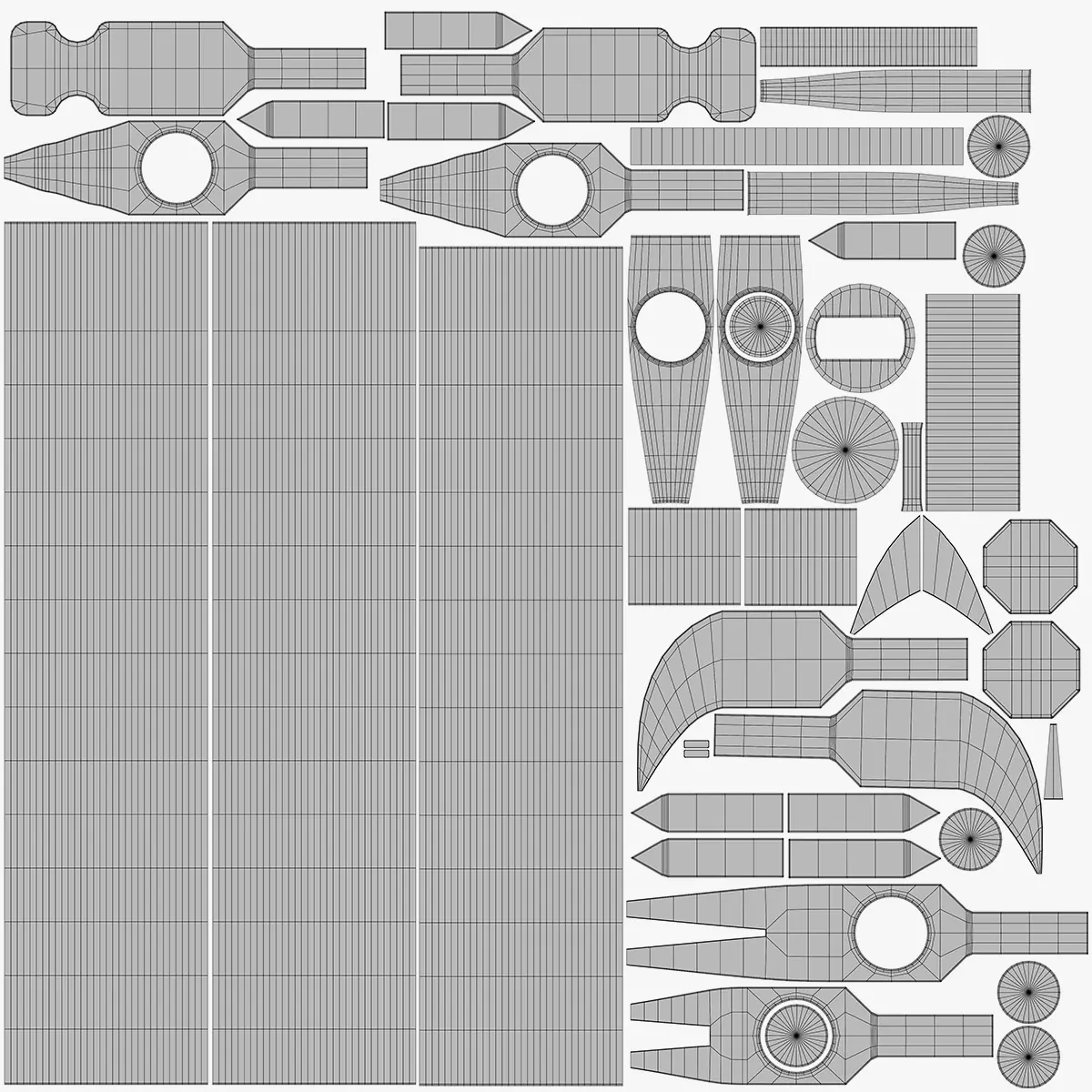 Medieval Blacksmith Hammer Set Low-poly 3D model_24