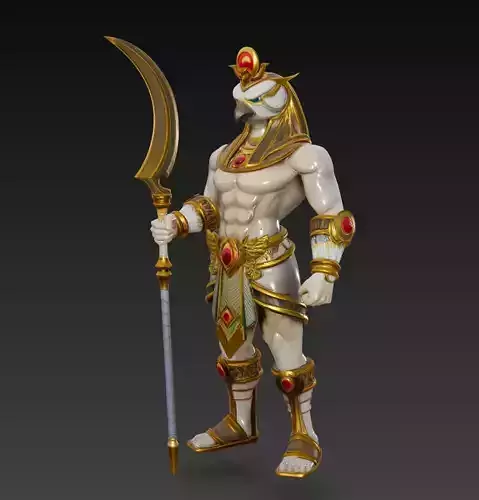 Egyptian Falcon Warrior - Ancient Myth 3D Model