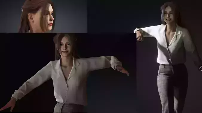 Elegant Office Girl Realistic CC4 Female Character iClone 8 