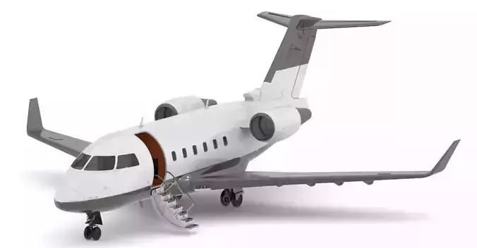 Bombardier Challenger 600 with Full Interior and Cockpit