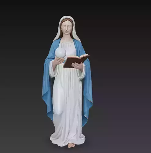 Virgin Mary Sculpture - Sacred Madonna 3D Model