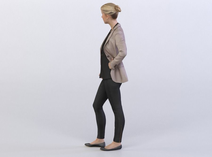 Kati 0206 Woman standing, arm on a hip