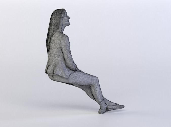 Kati 0177 Woman sitting, looking up