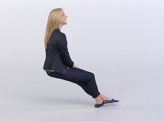 Kati 0177 Woman sitting, looking up