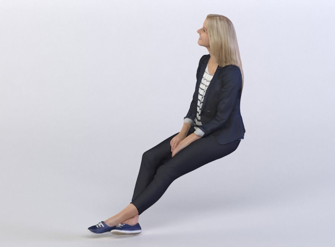 Kati 0177 Woman sitting, looking up