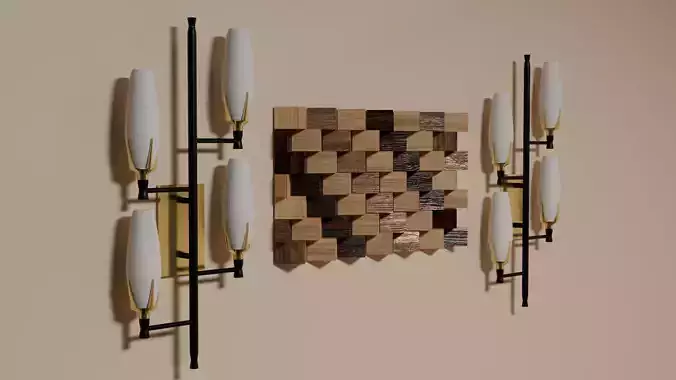 3D Abstract Wood Wall Art