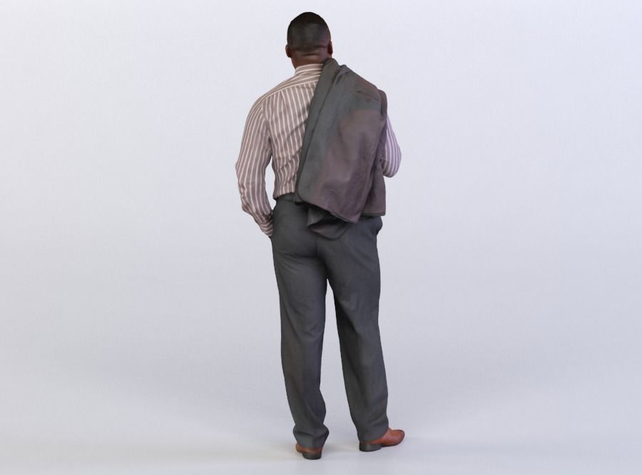 Ray 0134 Man holding suit jacket over shoulder 3D model_2