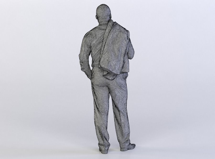 Ray 0134 Man holding suit jacket over shoulder 3D model_6