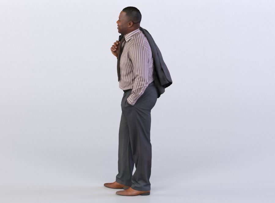 Ray 0134 Man holding suit jacket over shoulder 3D model_1