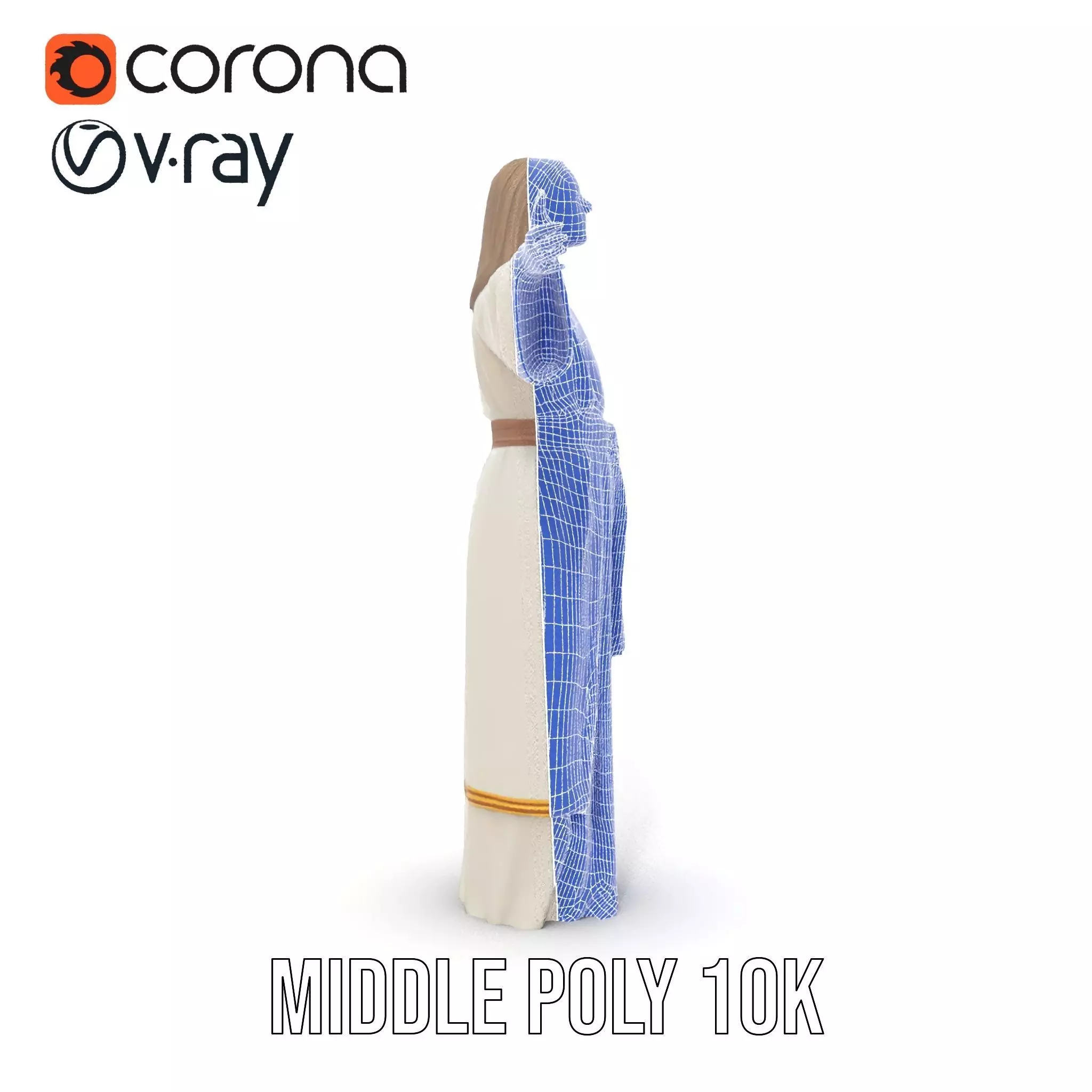 Serene Sage Robe model pack Low-poly 3D model_30