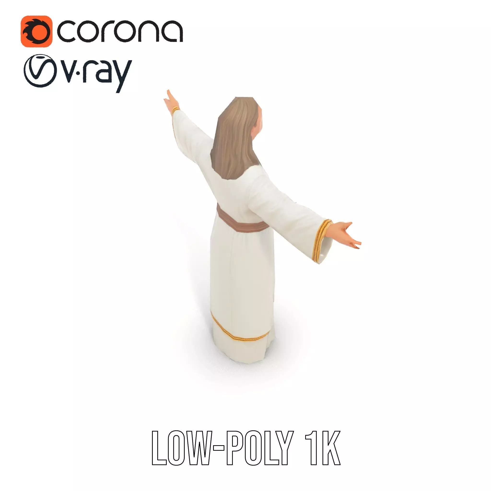 Serene Sage Robe model pack Low-poly 3D model_21