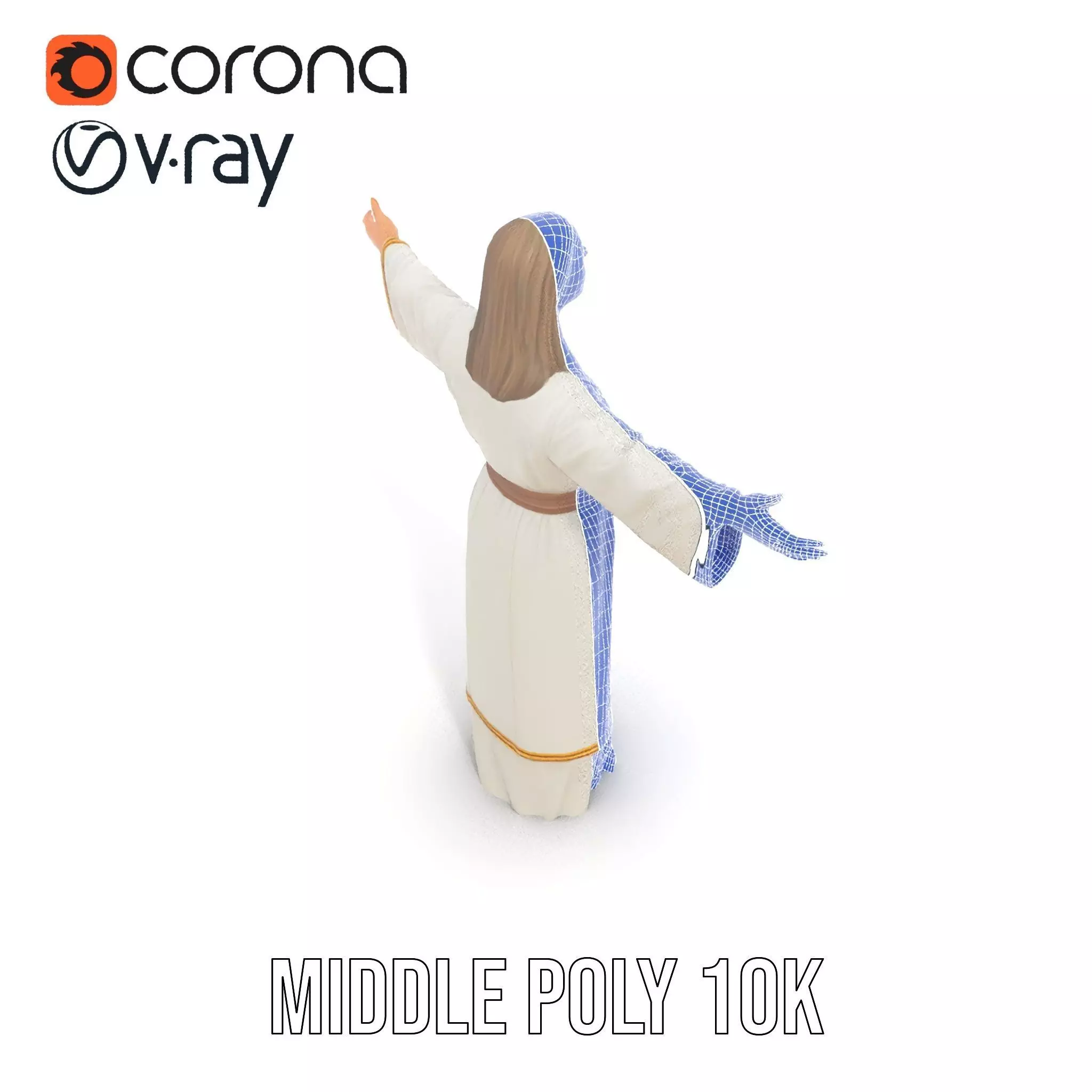 Serene Sage Robe model pack Low-poly 3D model_22