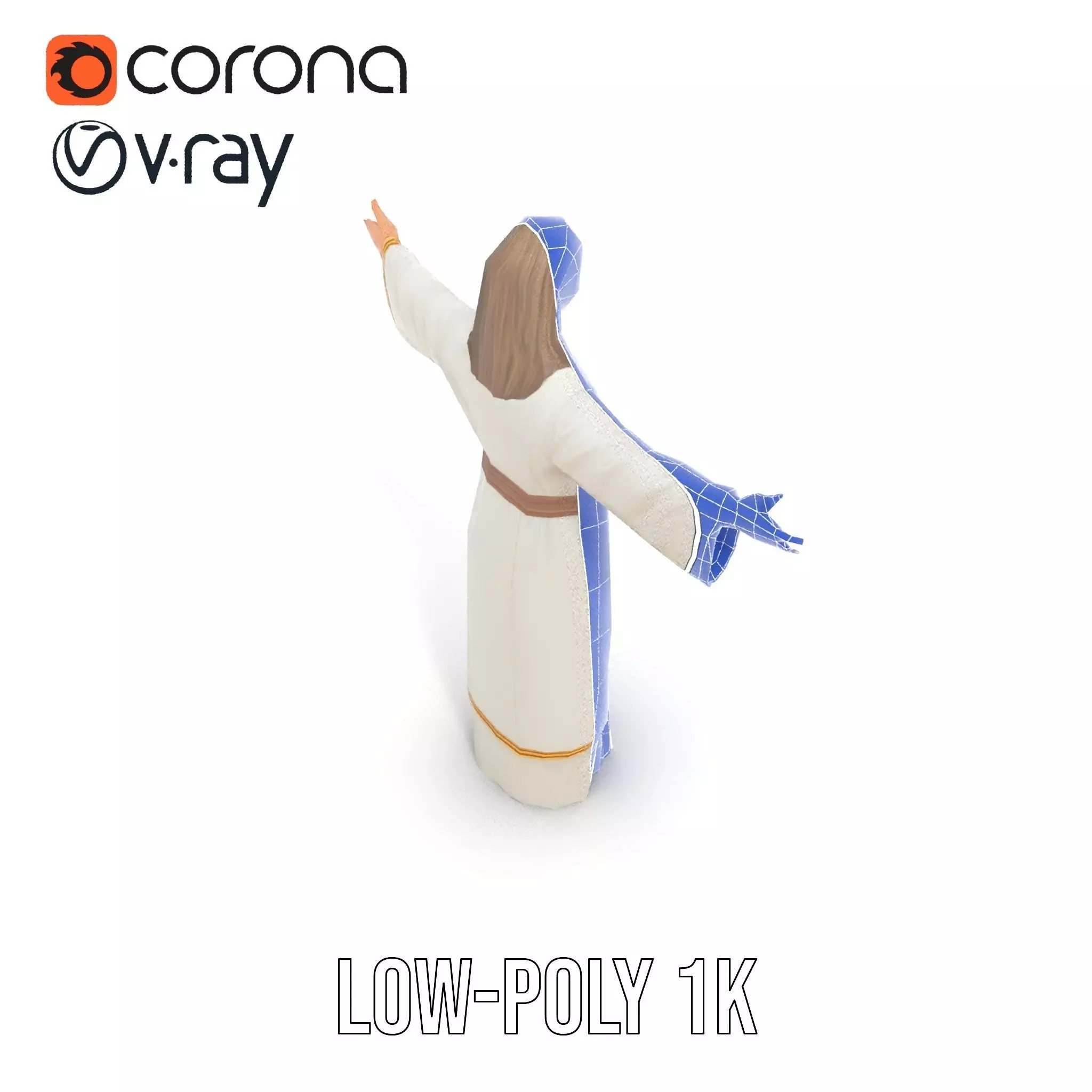 Serene Sage Robe model pack Low-poly 3D model_23