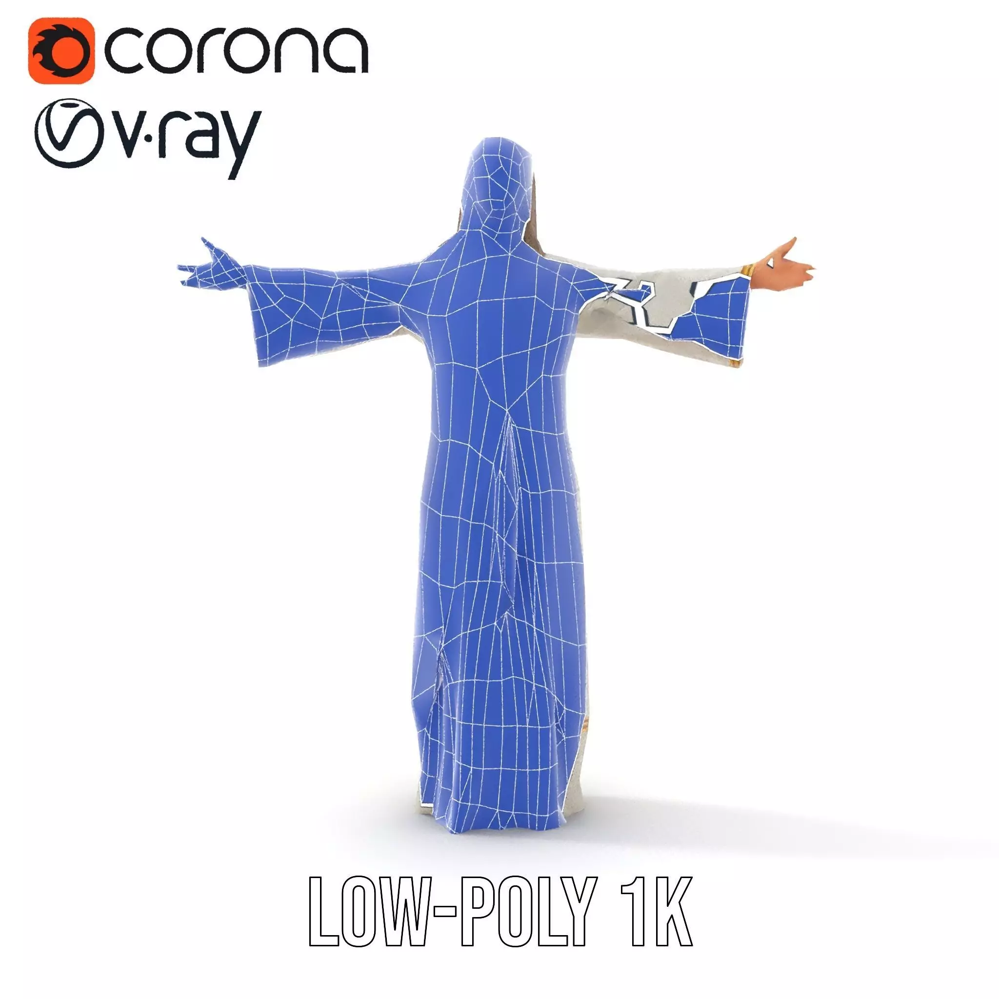 Serene Sage Robe model pack Low-poly 3D model_13