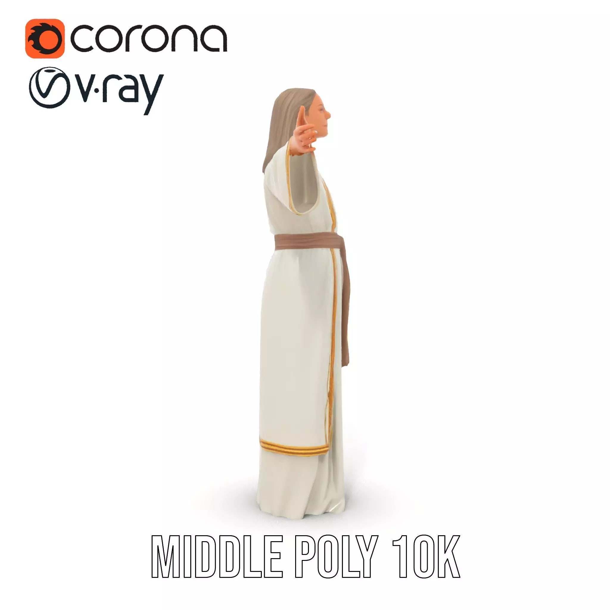 Serene Sage Robe model pack Low-poly 3D model_20