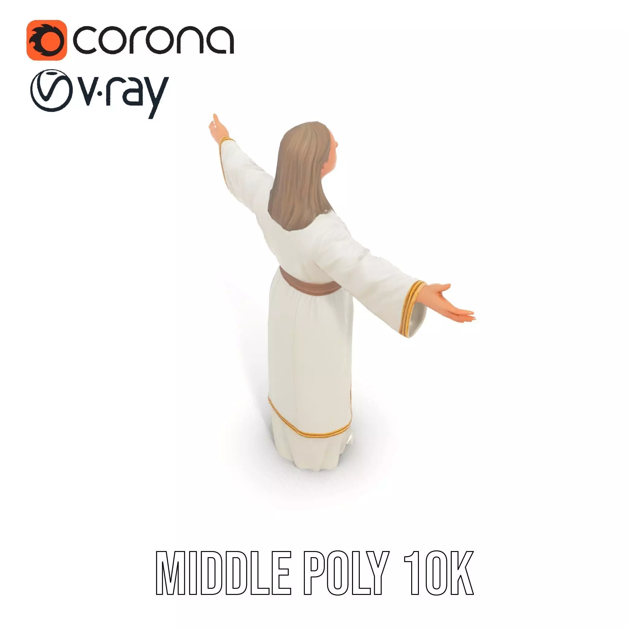 Serene Sage Robe model pack Low-poly 3D model_17