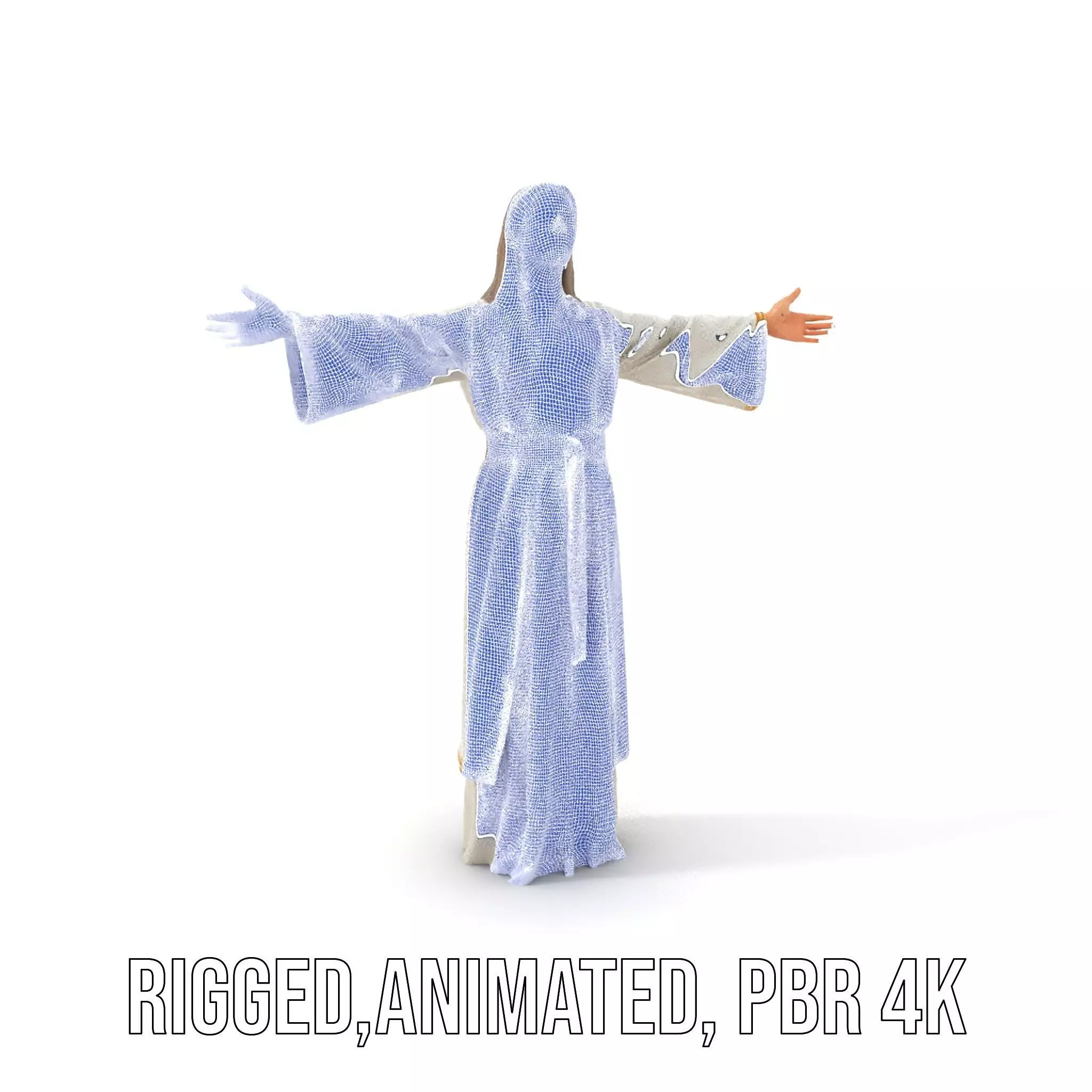 Serene Sage Robe model pack Low-poly 3D model_8