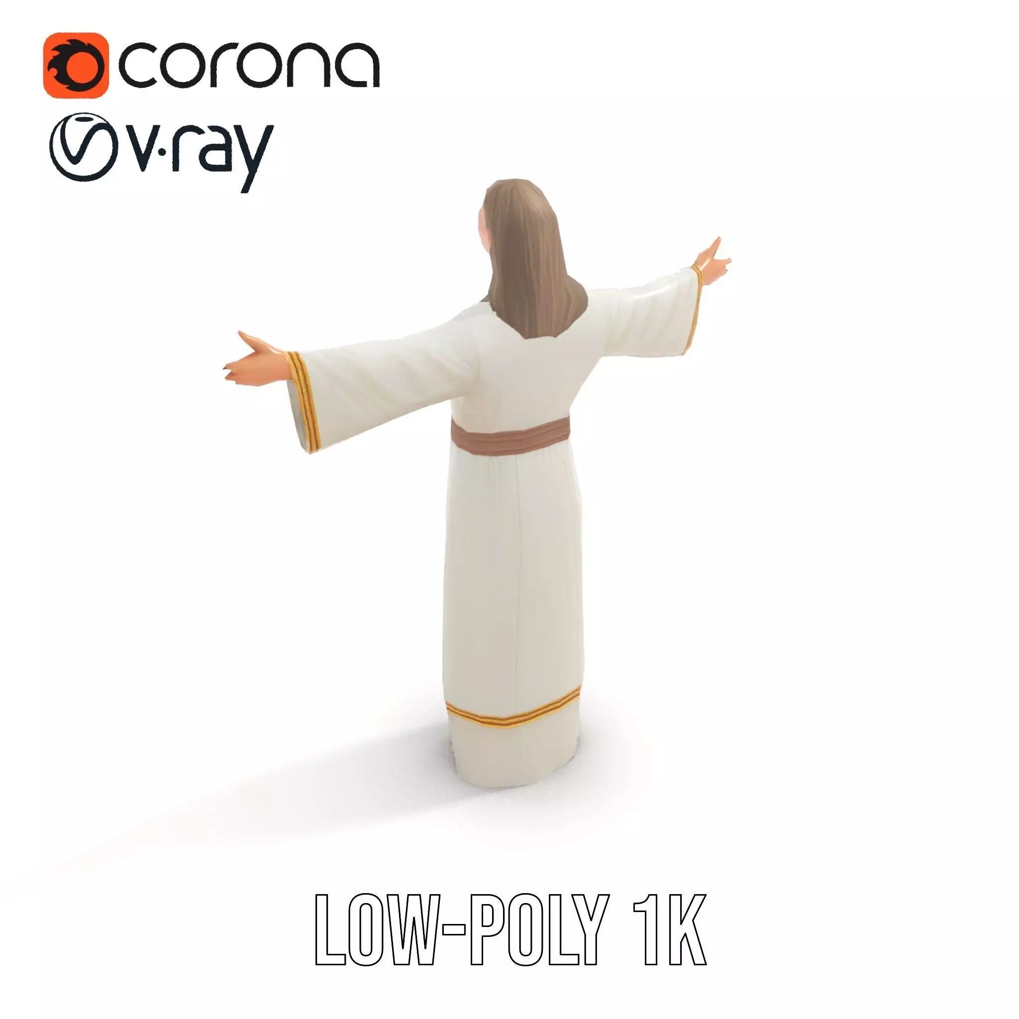 Serene Sage Robe model pack Low-poly 3D model_26