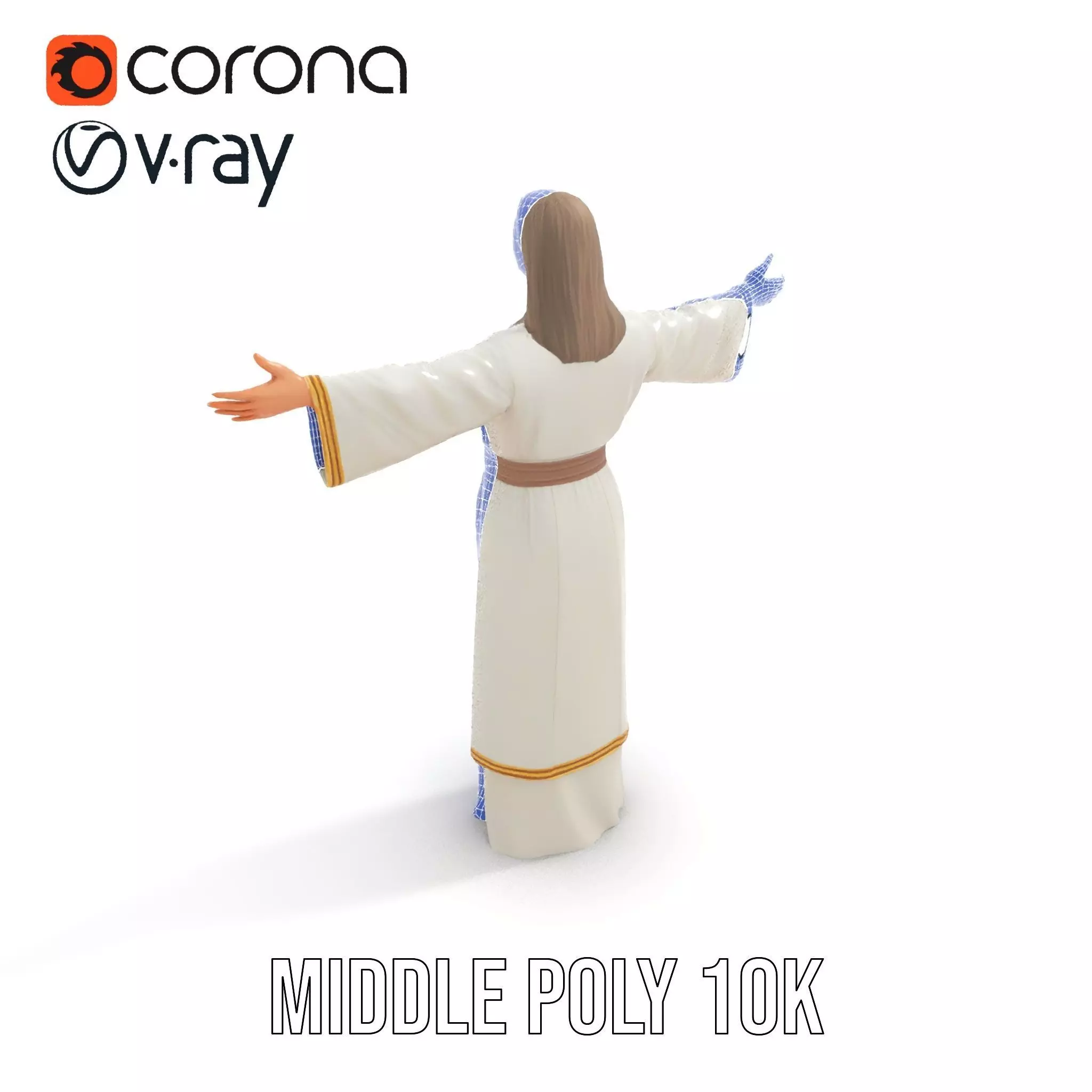 Serene Sage Robe model pack Low-poly 3D model_15