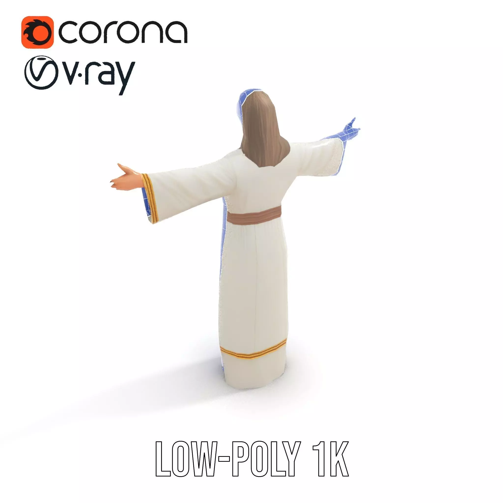 Serene Sage Robe model pack Low-poly 3D model_18