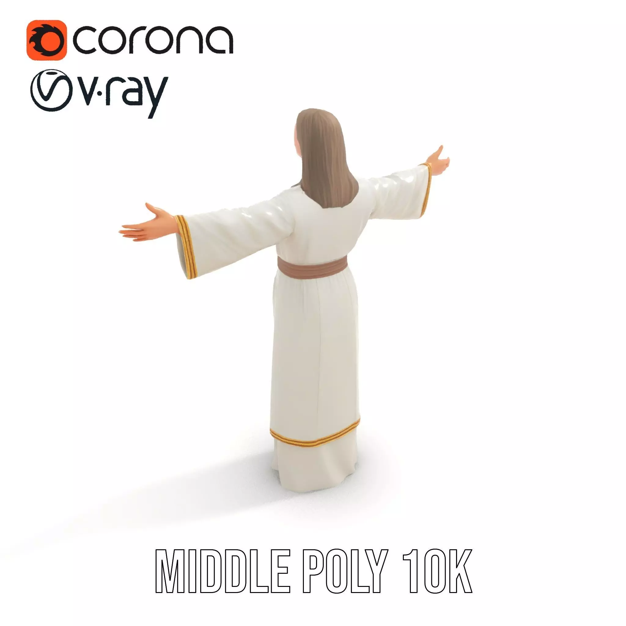 Serene Sage Robe model pack Low-poly 3D model_28