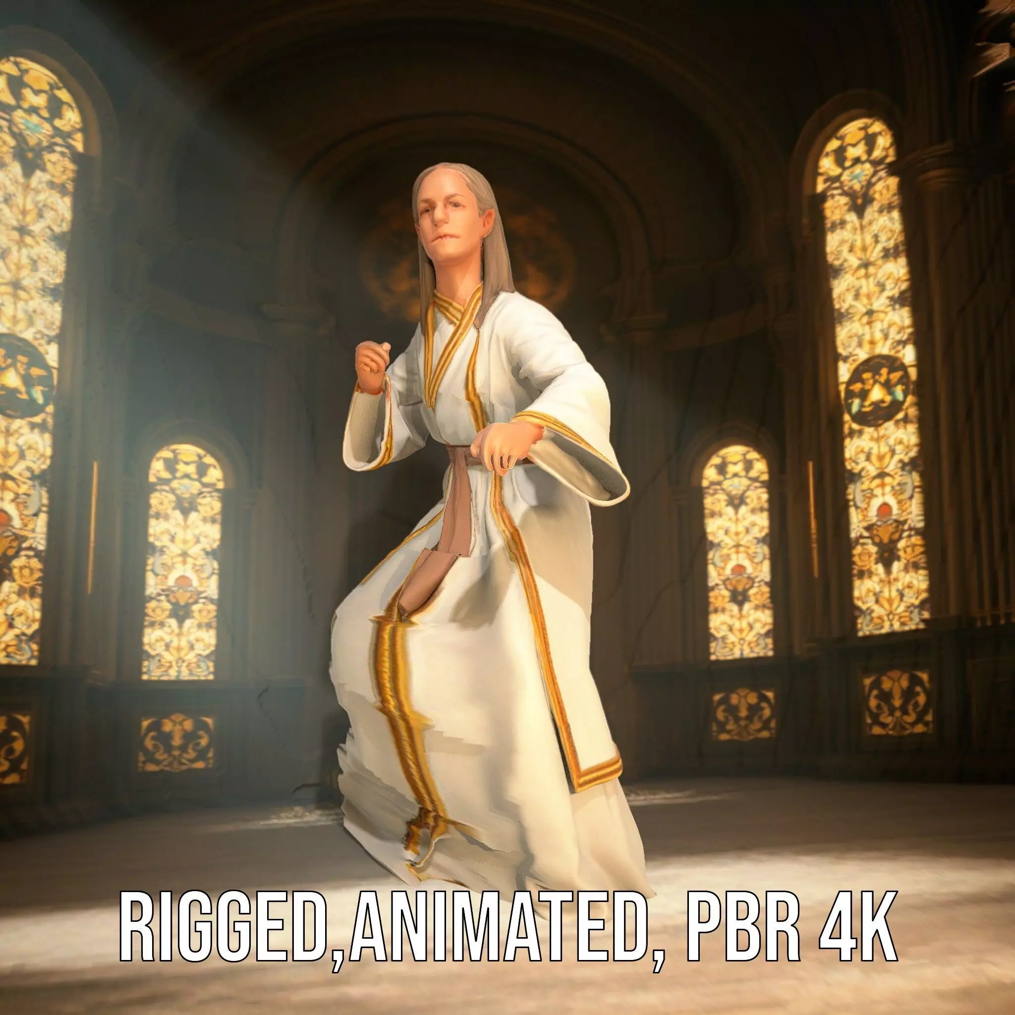 Serene Sage Robe model pack Low-poly 3D model_4