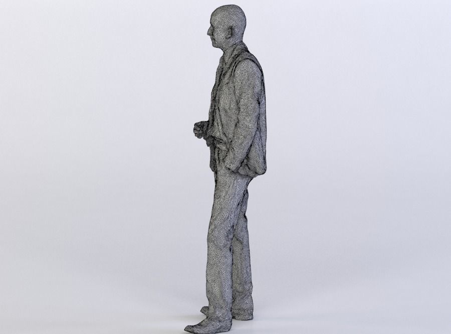 Dave 0298 Man in a Suit Standing, Arm in a Pocket 3D model_5