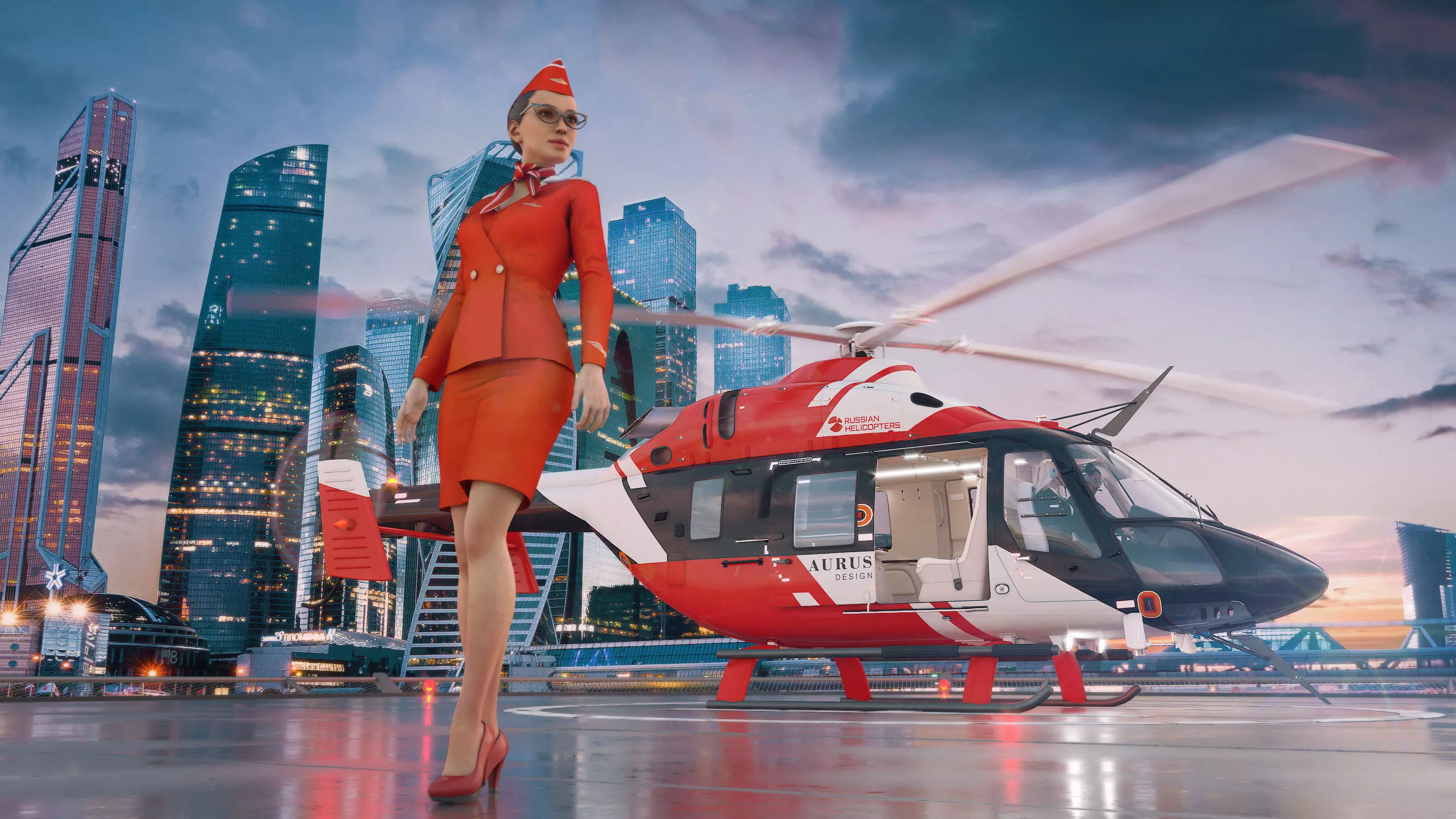 Helicopters Ansat Aurus 3D model 3D model_7