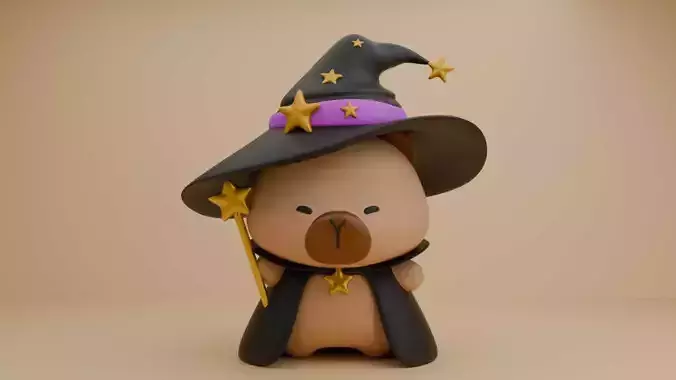 Halloween wizard capybara 10