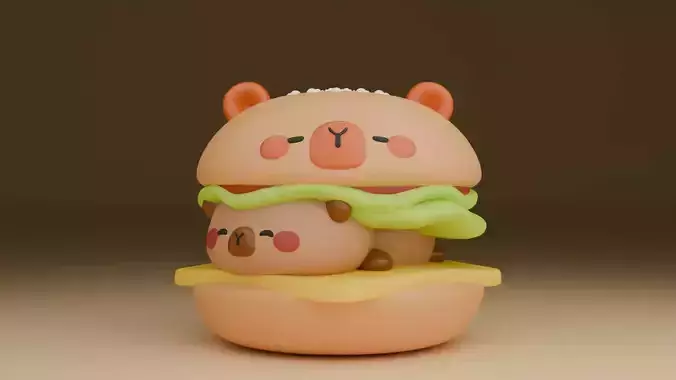 Hamburger capybara 07