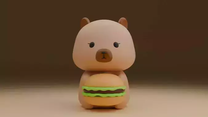 Hamburger capybara 01