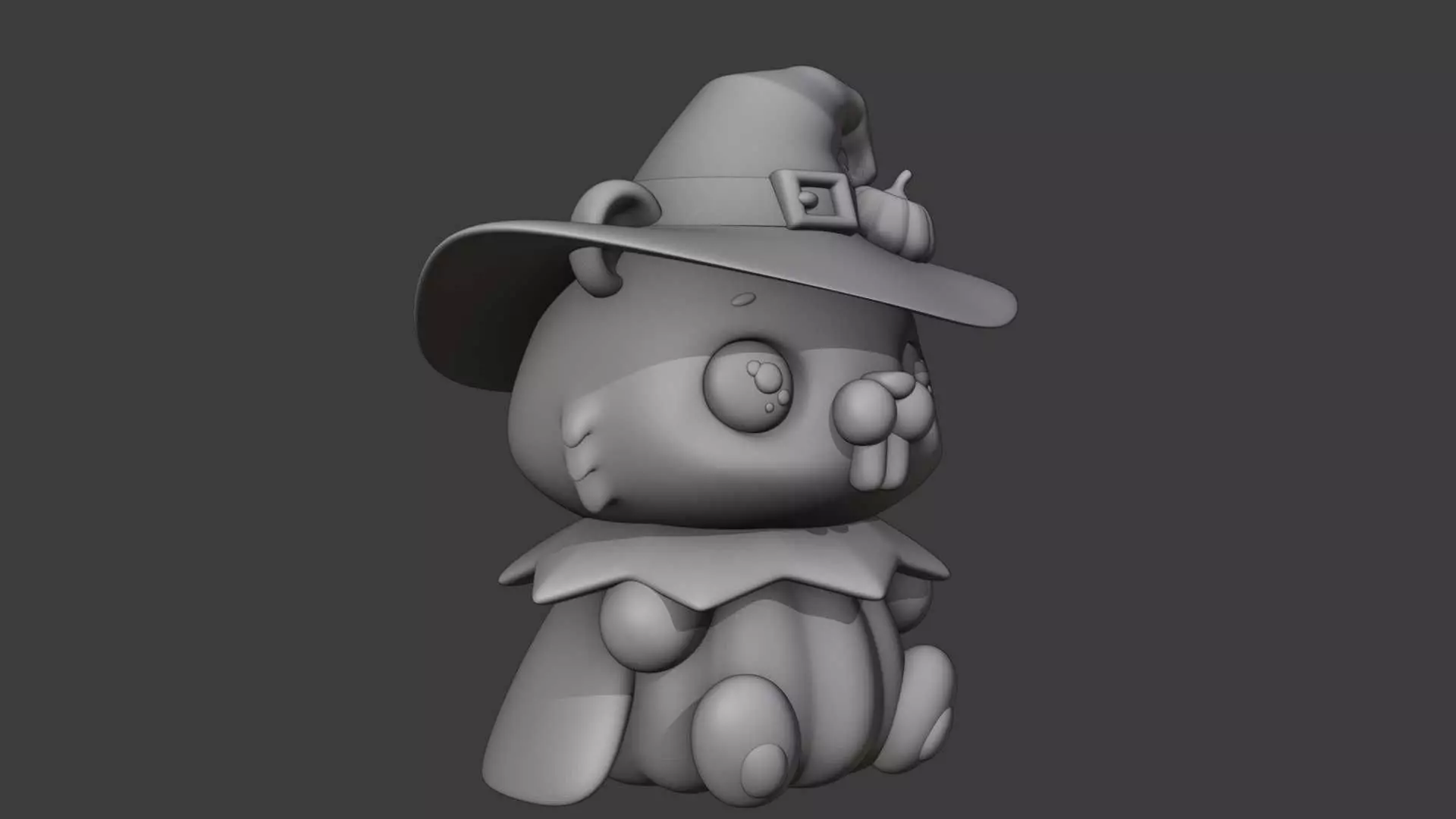 Halloween wizard beaver 03 3D print model_11