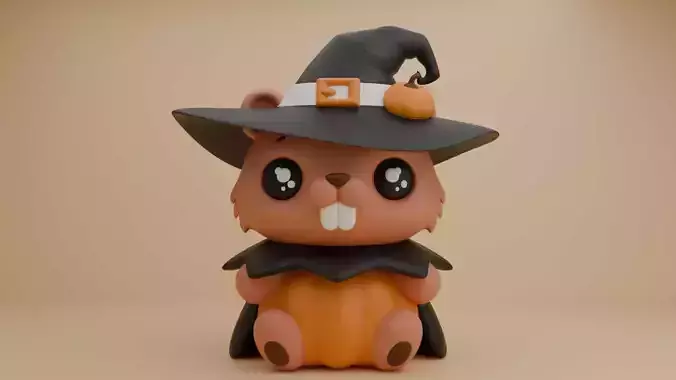 Halloween wizard beaver 03