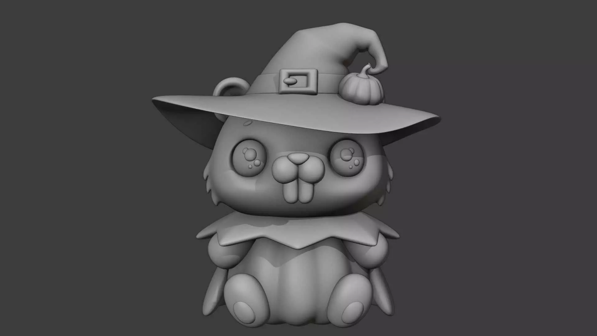 Halloween wizard beaver 03 3D print model_1