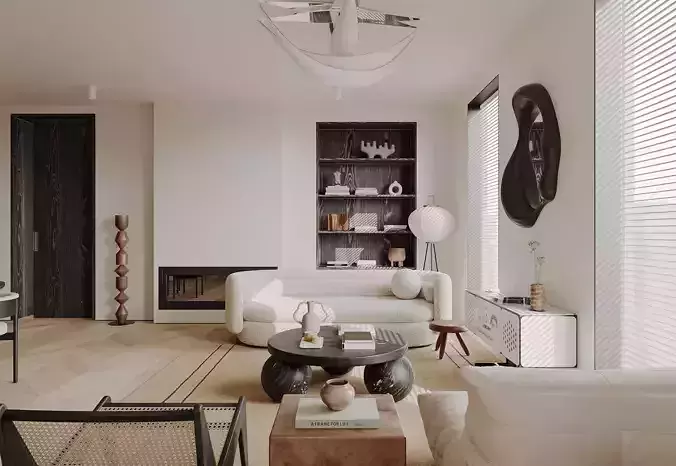 Modern living room scene
