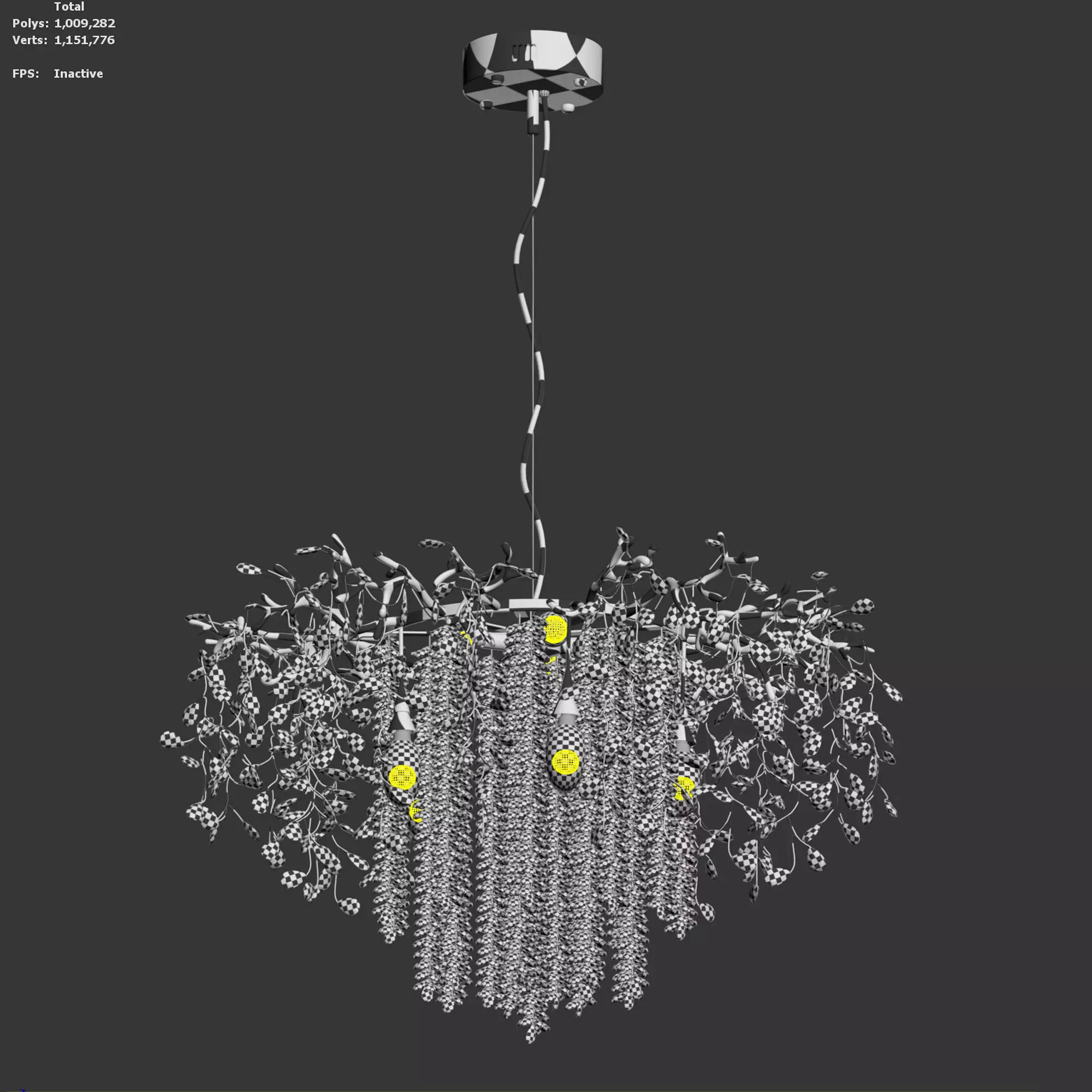 1467 Hanging Chandelier by Lanboas 3D model_5