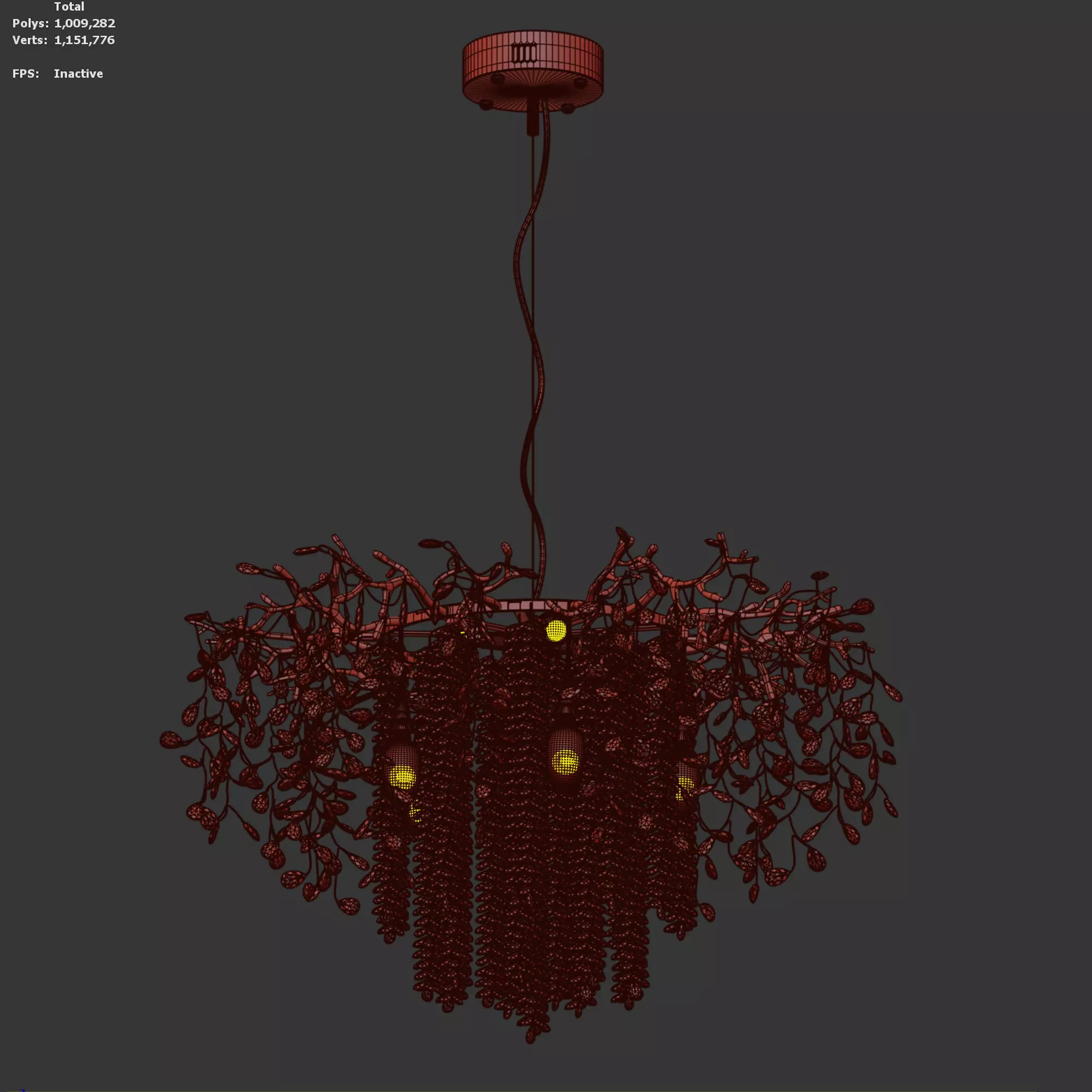 1467 Hanging Chandelier by Lanboas 3D model_3