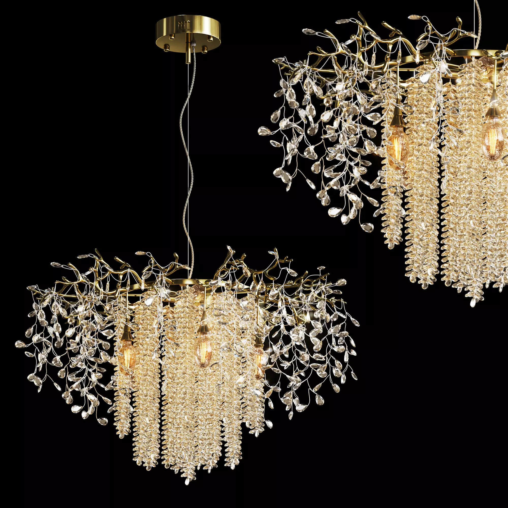 1467 Hanging Chandelier by Lanboas 3D model_1