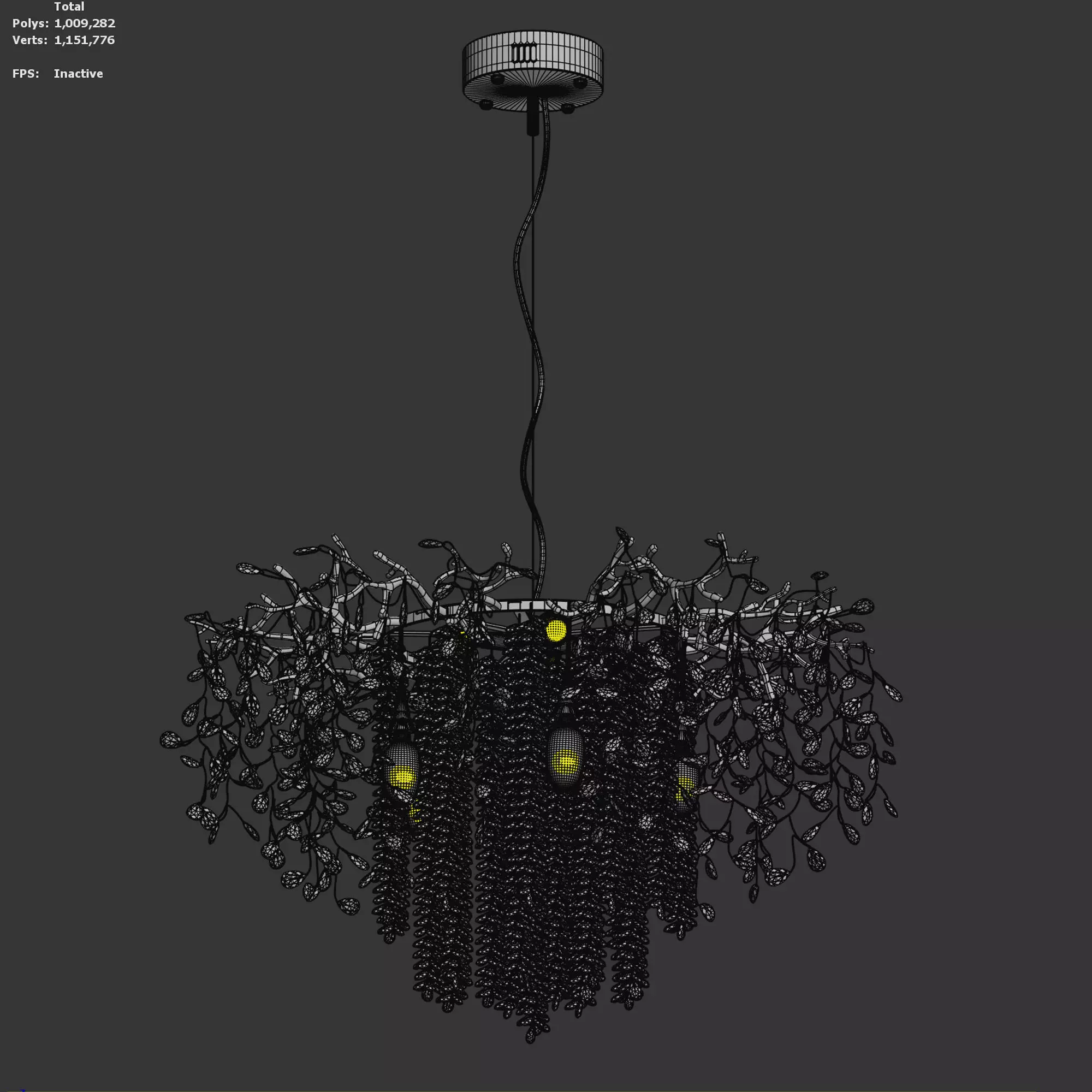 1467 Hanging Chandelier by Lanboas 3D model_4
