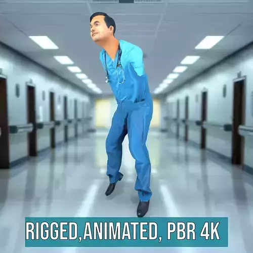 Blue Doctor Attire model pack