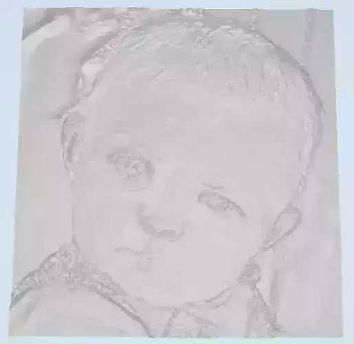 Skeptical Baby Lithophane