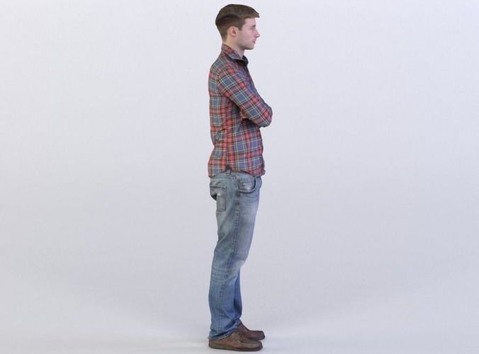 Aaron 0079 Man Standing, Arms folded, Serious expression