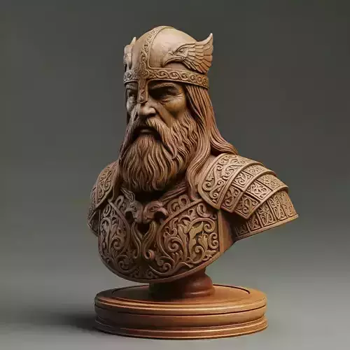 Medieval Viking King Chess Piece