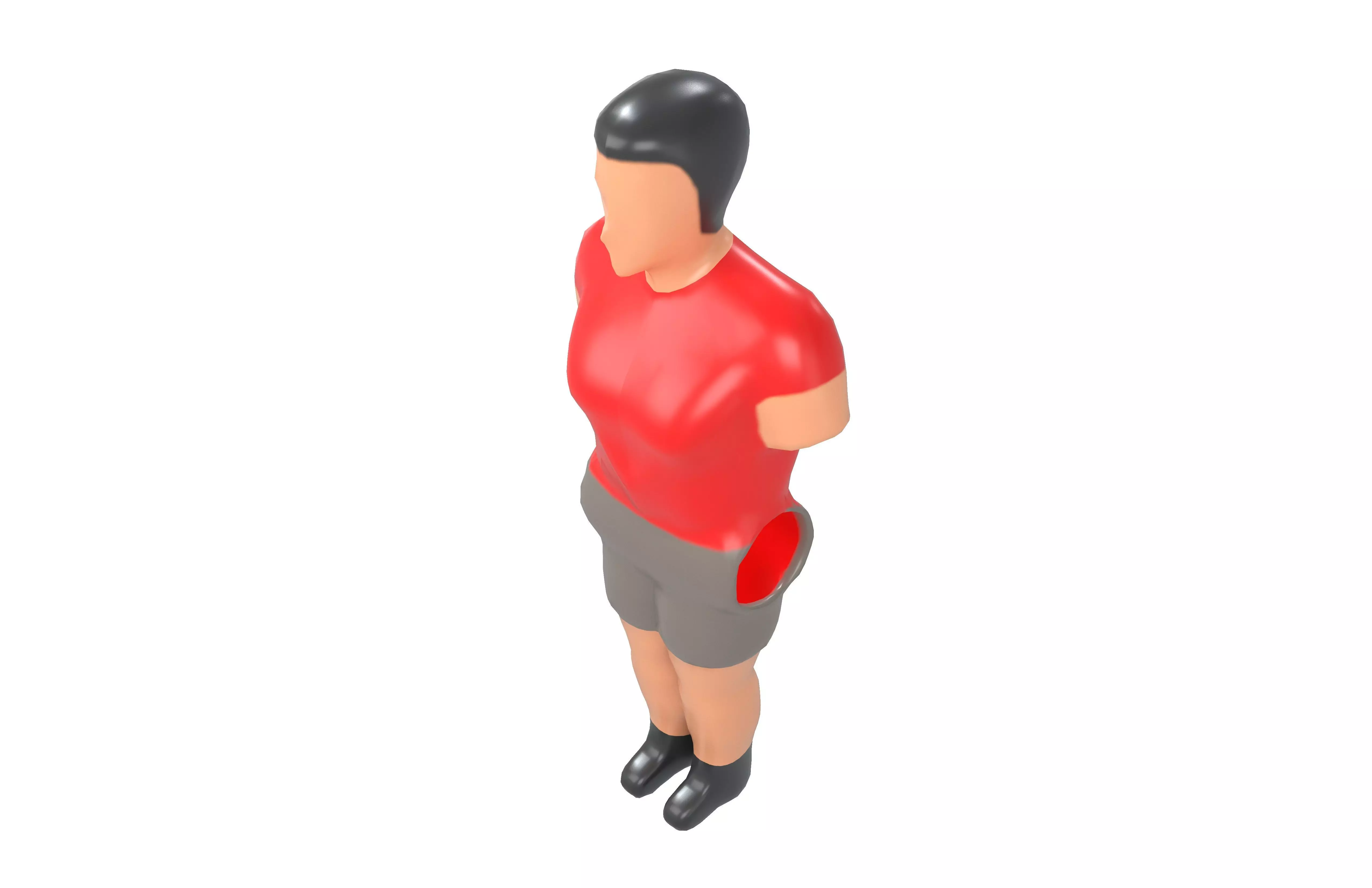 Foosball Figurine v1 001 Low-poly 3D model_2
