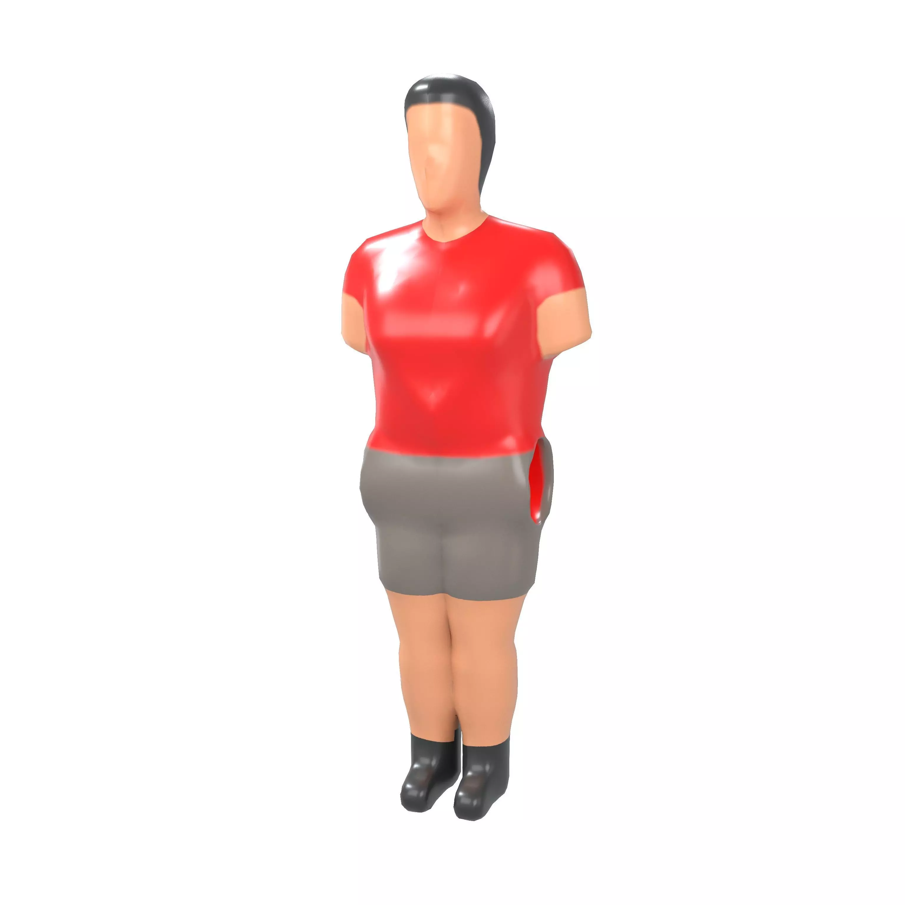 Foosball Figurine v1 001 Low-poly 3D model_0