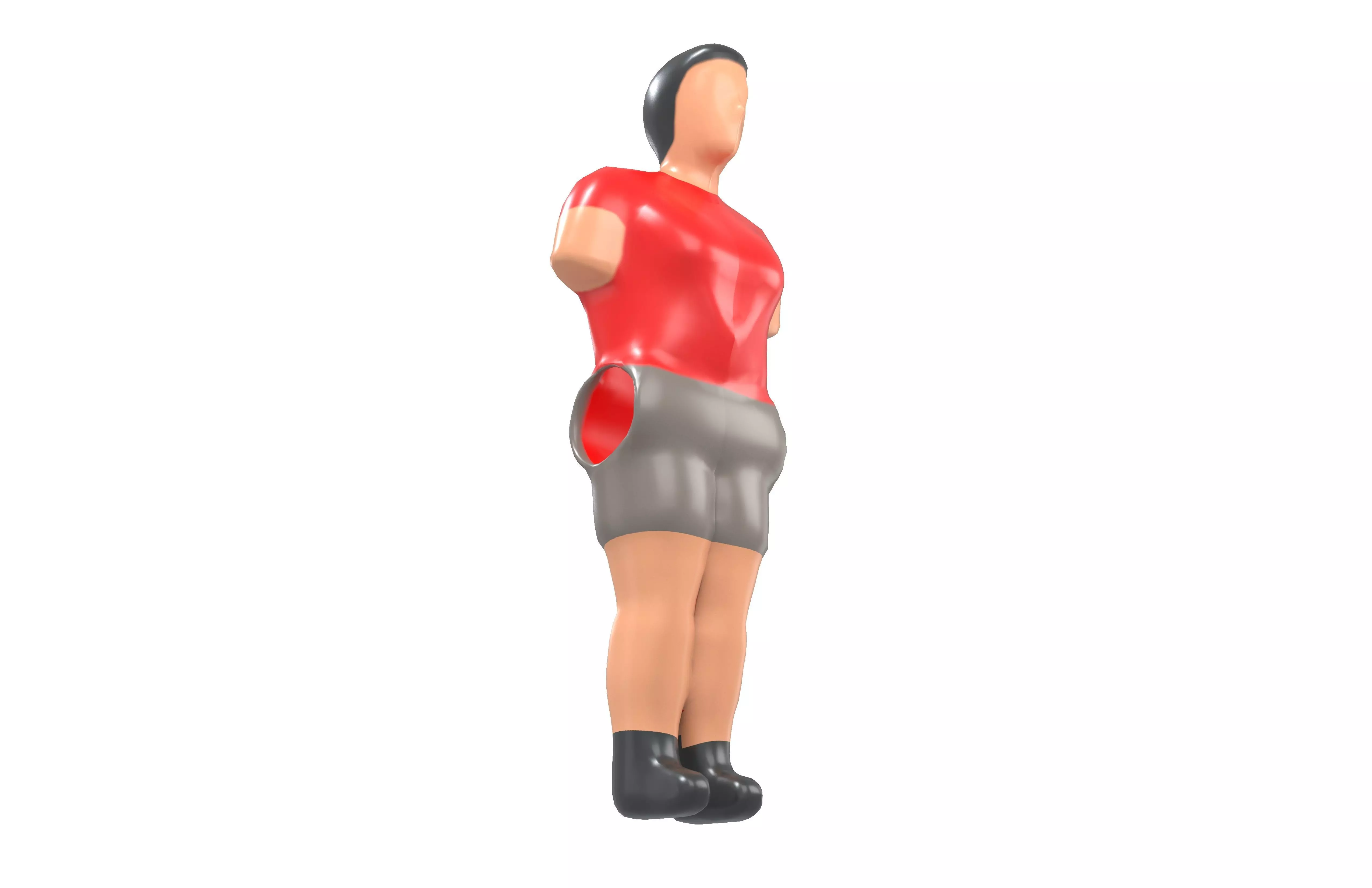 Foosball Figurine v1 001 Low-poly 3D model_3