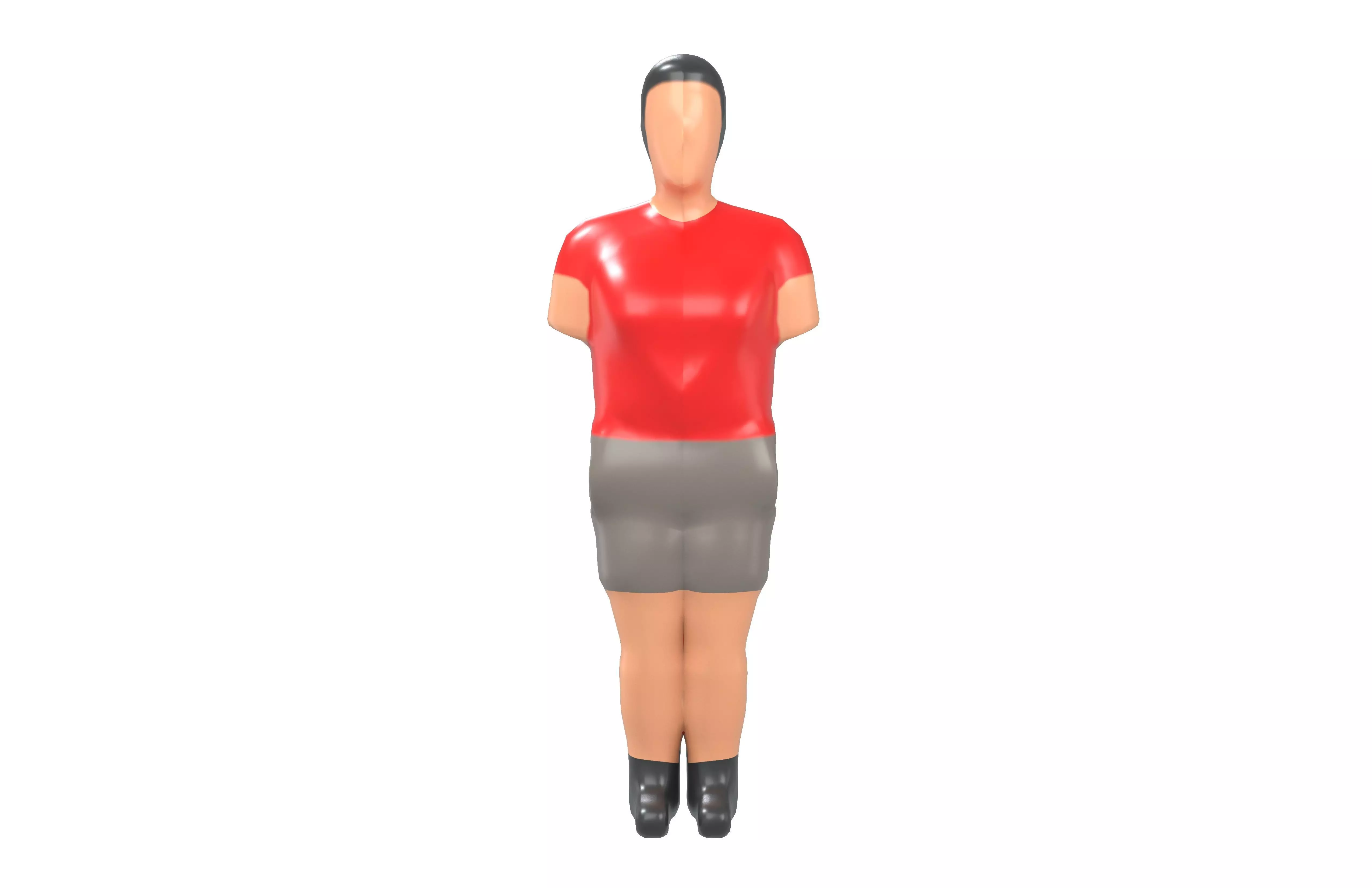 Foosball Figurine v1 001 Low-poly 3D model_1