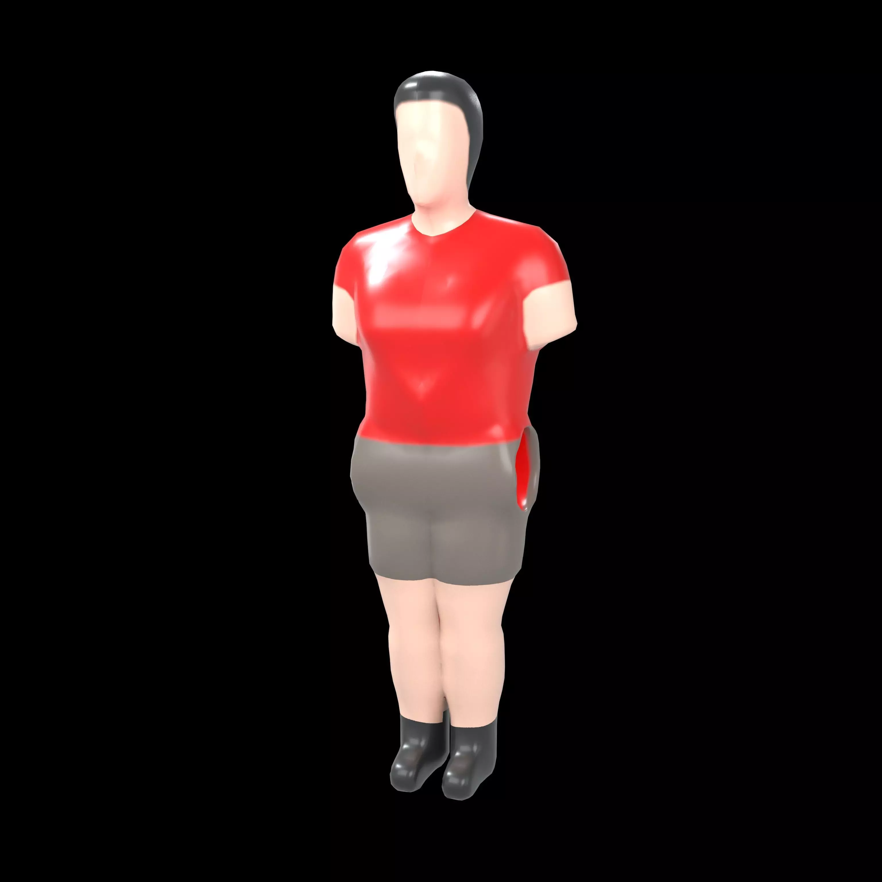 Foosball Figurine v1 003 Low-poly 3D model_0