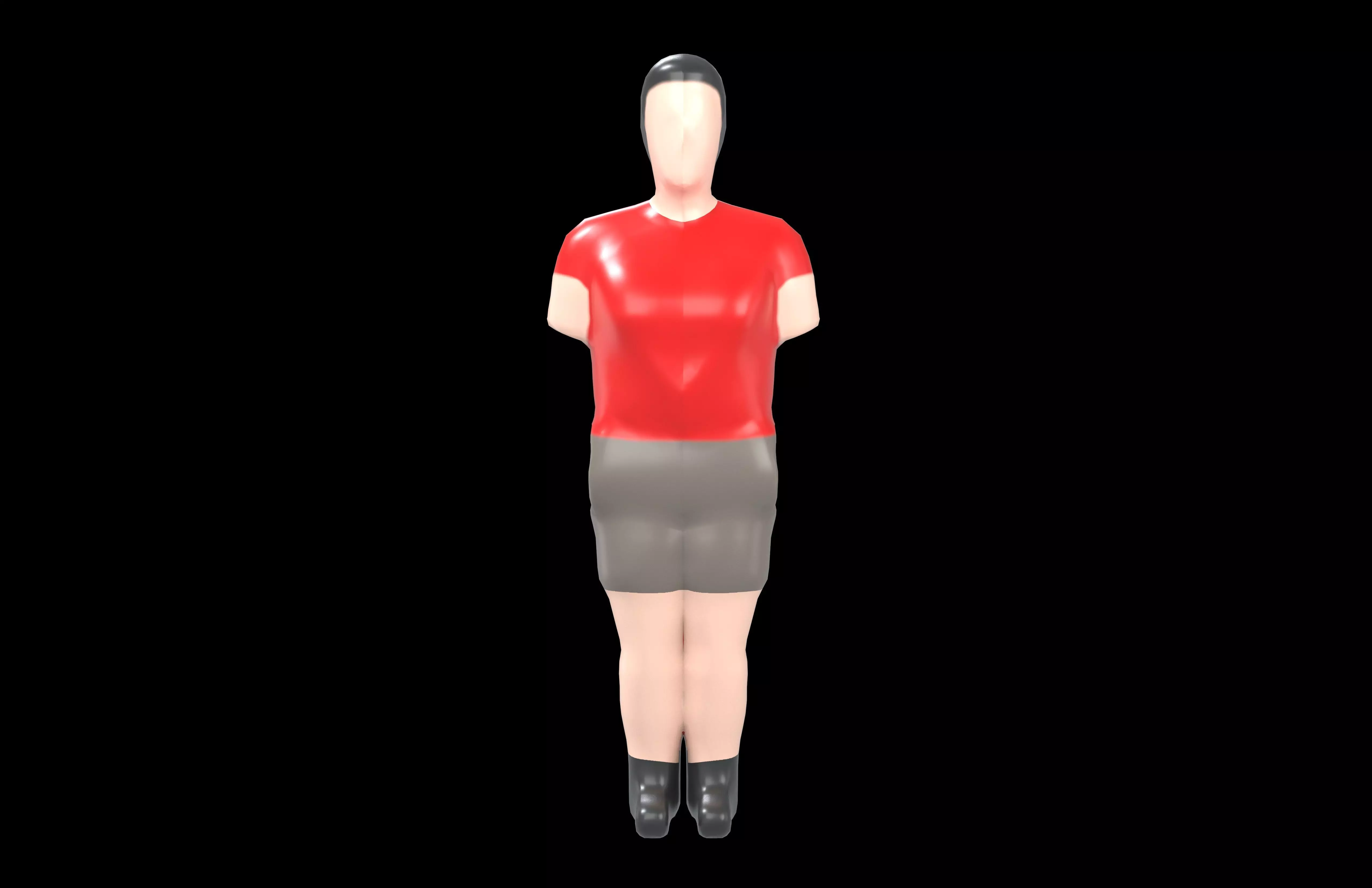 Foosball Figurine v1 003 Low-poly 3D model_3